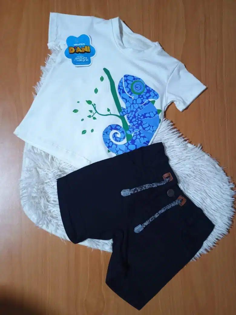 CONJUNTO BERMUDA BPT  Y CAMISETA ESTAMPADA