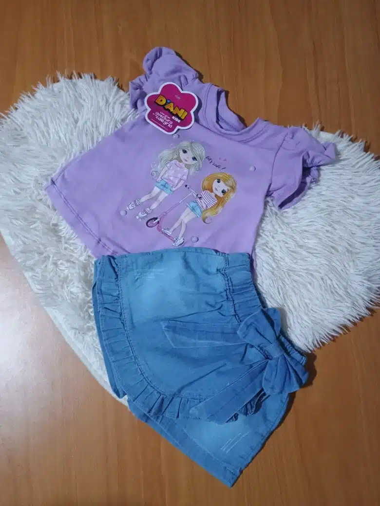 CONJUNTO FALDA SHORT Y BLUSA