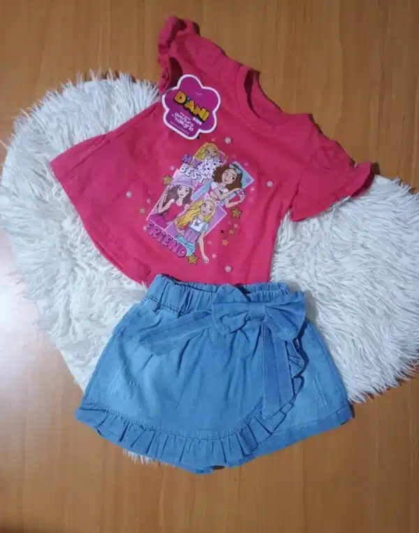 CONJUNTO FALDA SHORT Y BLUSA