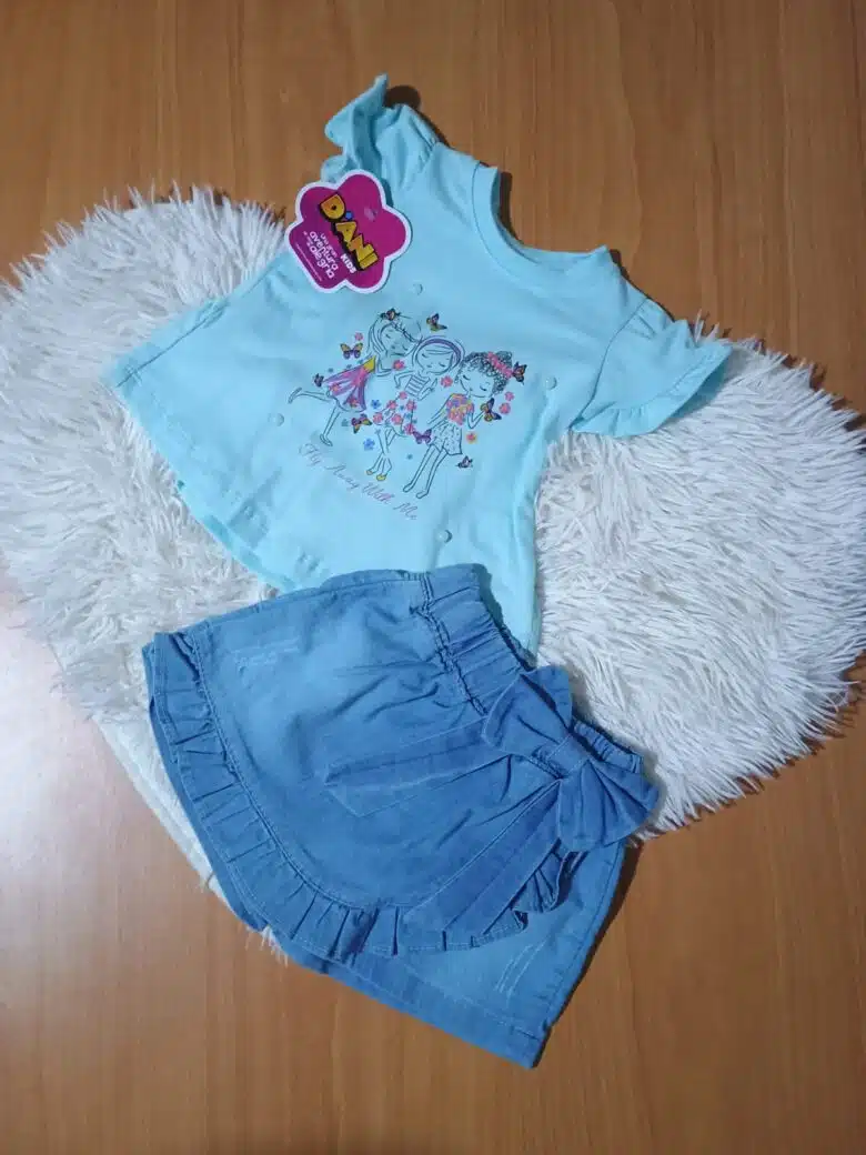 CONJUNTO FALDA SHORT Y BLUSA