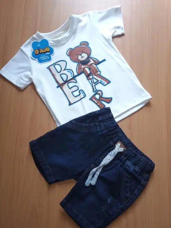 CONJUNTO BERMUDA Y CAMISETA OSITO