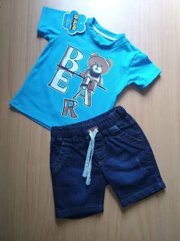 CONJUNTO BERMUDA Y CAMISETA OSITO