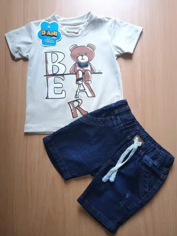 CONJUNTO BERMUDA Y CAMISETA OSITO