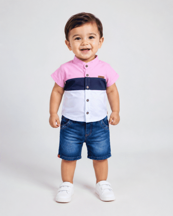 CONJUNTO NIÑO BERMUDA Y CAMISA ELEGANT