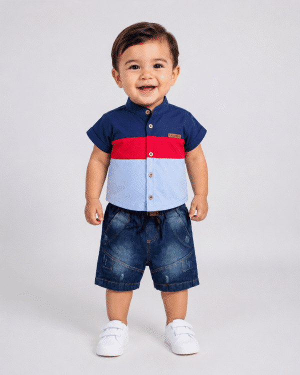 CONJUNTO NIÑO BERMUDA Y CAMISA ELEGANT