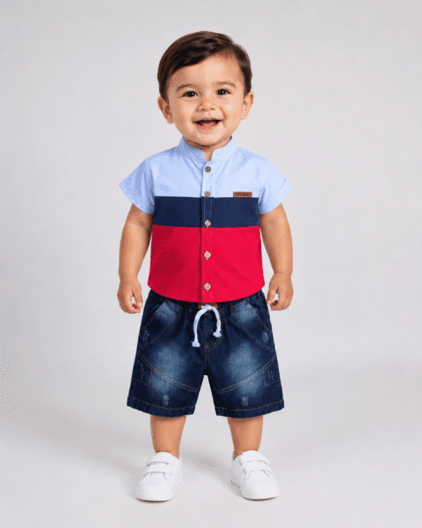 CONJUNTO NIÑO BERMUDA Y CAMISA ELEGANT