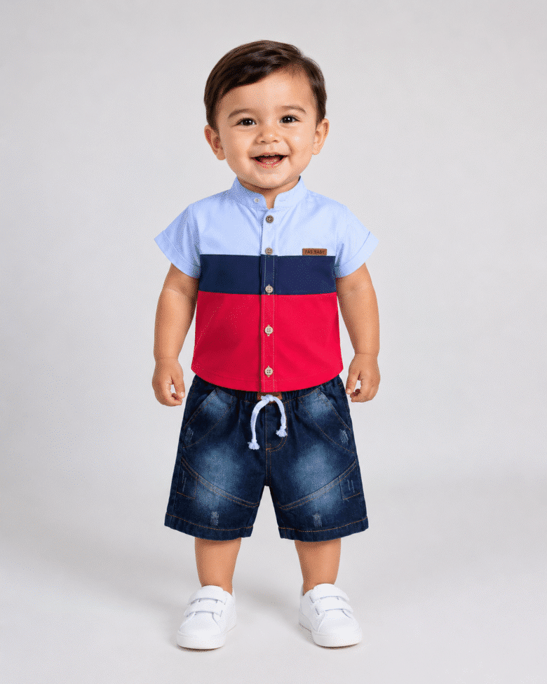 CONJUNTO NIÑO BERMUDA Y CAMISA ELEGANT