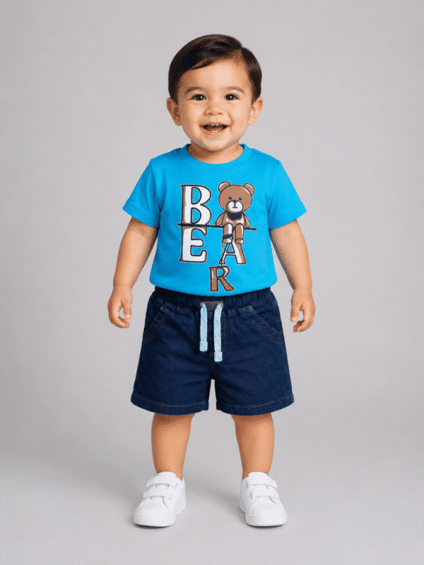 CONJUNTO BERMUDA Y CAMISETA OSITO