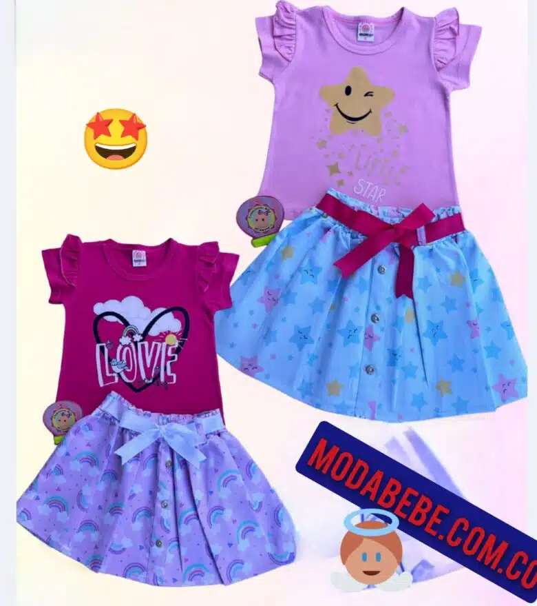 CONJUNTO FALDA DRILL  COQUETA